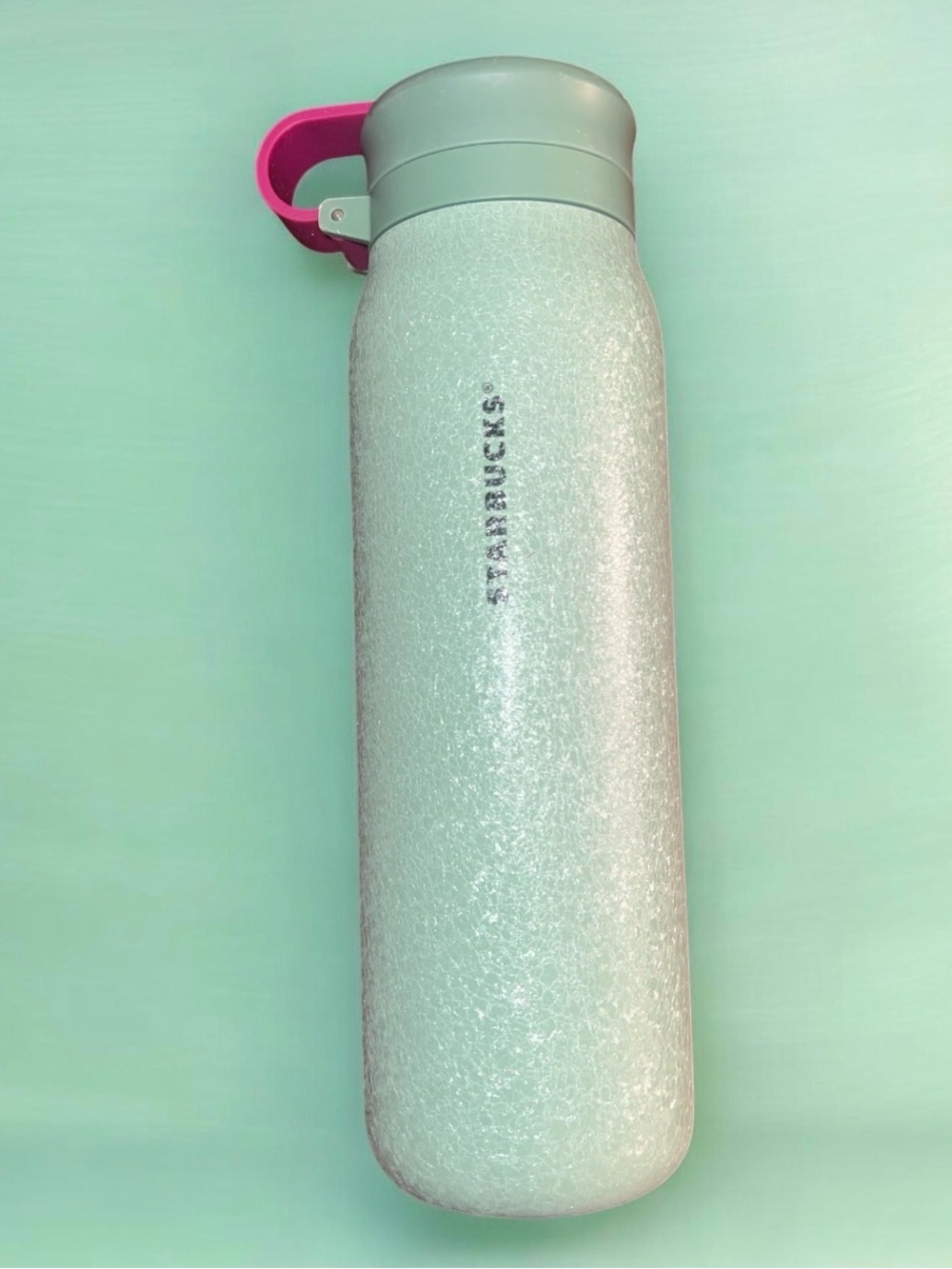 Starbucks Fall 2022 Textured Rainforest Mint Green Water Bottle 20oz